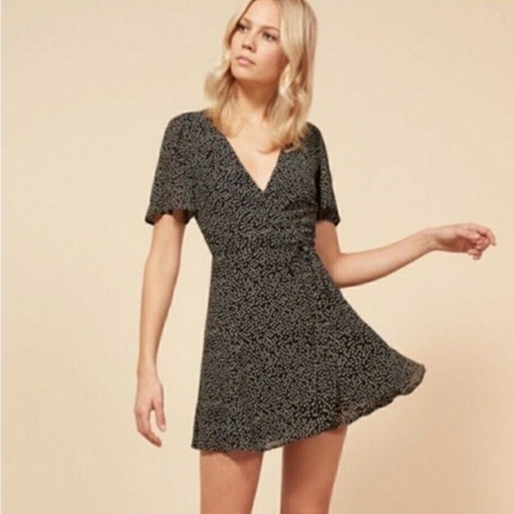 Reformation Lucky Wrap Mini Dress